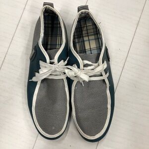 SHOENS CANVAS ULTRALIGHT SNEAKERS Teal White‎ EUC Size 46/12